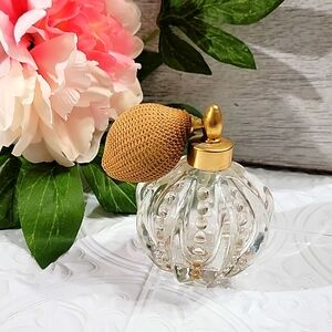 Holmspray Glass Atomizer Art Hobnail Vintage Perfume Bottle